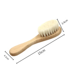 baby comb brush set newborn gift set Natural Wool beech Wooden Comb baby bib pacifier clip  Kids  Baby Hair Brush