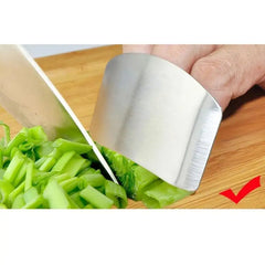 1pc Stainless Steel Finger Protector Kitchen Knife Cutting Cooking Finger Protector Safe Kitchen Durable Chop Shield Cut Gadget