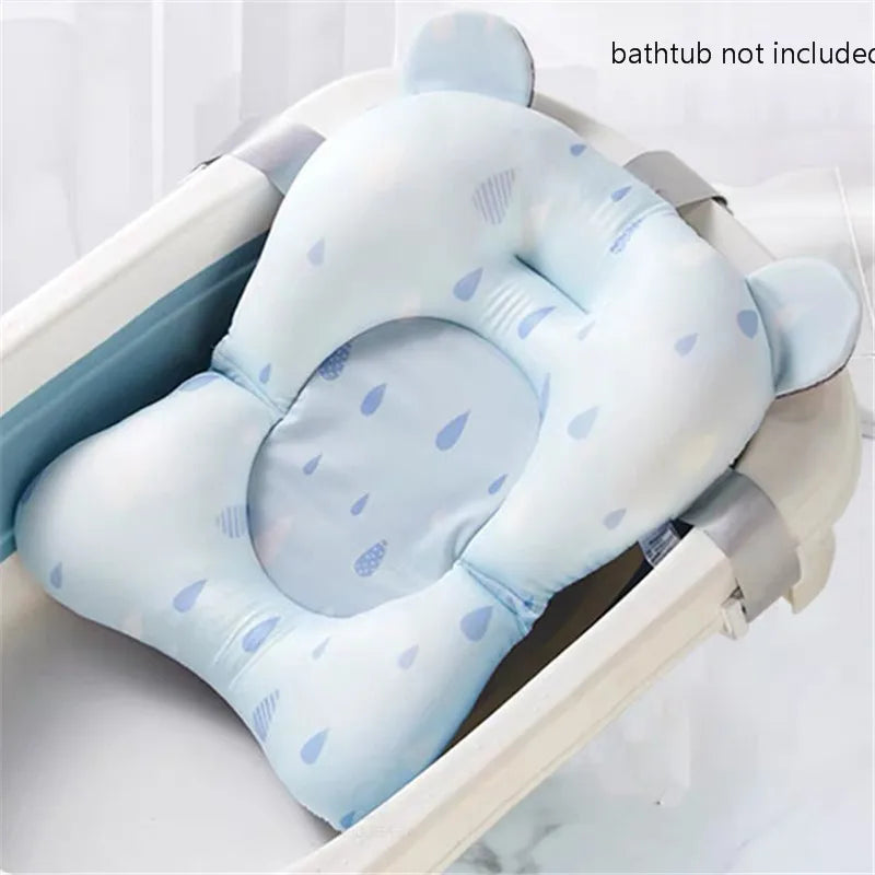 Baby Shower Bath Tub Pad Non-Slip Bathtub Mat Newborn Safety Security Bath Support Cushion Animal Soft Pillow Care Accessories