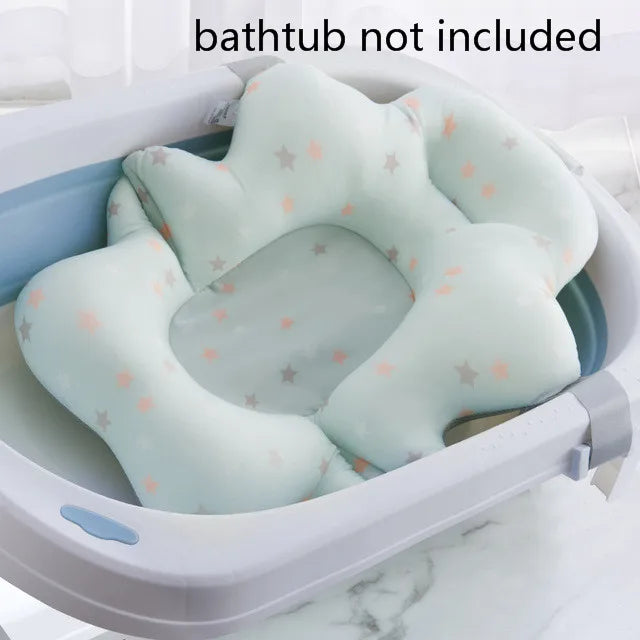 Baby Shower Bath Tub Pad Non-Slip Bathtub Mat Newborn Safety Security Bath Support Cushion Animal Soft Pillow Care Accessories