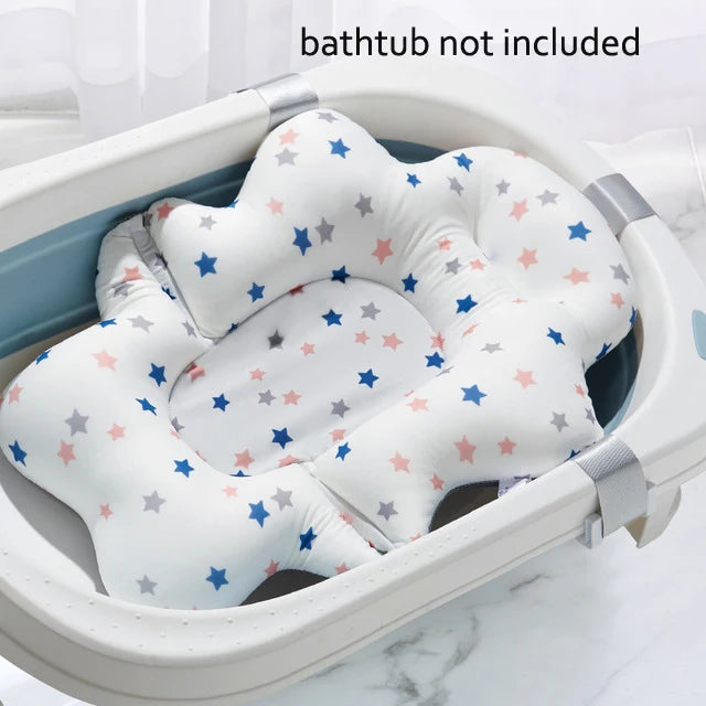 Baby Shower Bath Tub Pad Non-Slip Bathtub Mat Newborn Safety Security Bath Support Cushion Animal Soft Pillow Care Accessories