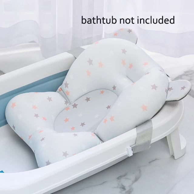 Baby Shower Bath Tub Pad Non-Slip Bathtub Mat Newborn Safety Security Bath Support Cushion Animal Soft Pillow Care Accessories