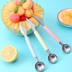 Multi Function Fruit Carving Knife Watermelon Baller Ice Cream Dig Ball Scoop Spoon Baller Kitchen DIY Cold Dishes Tools Gadgets