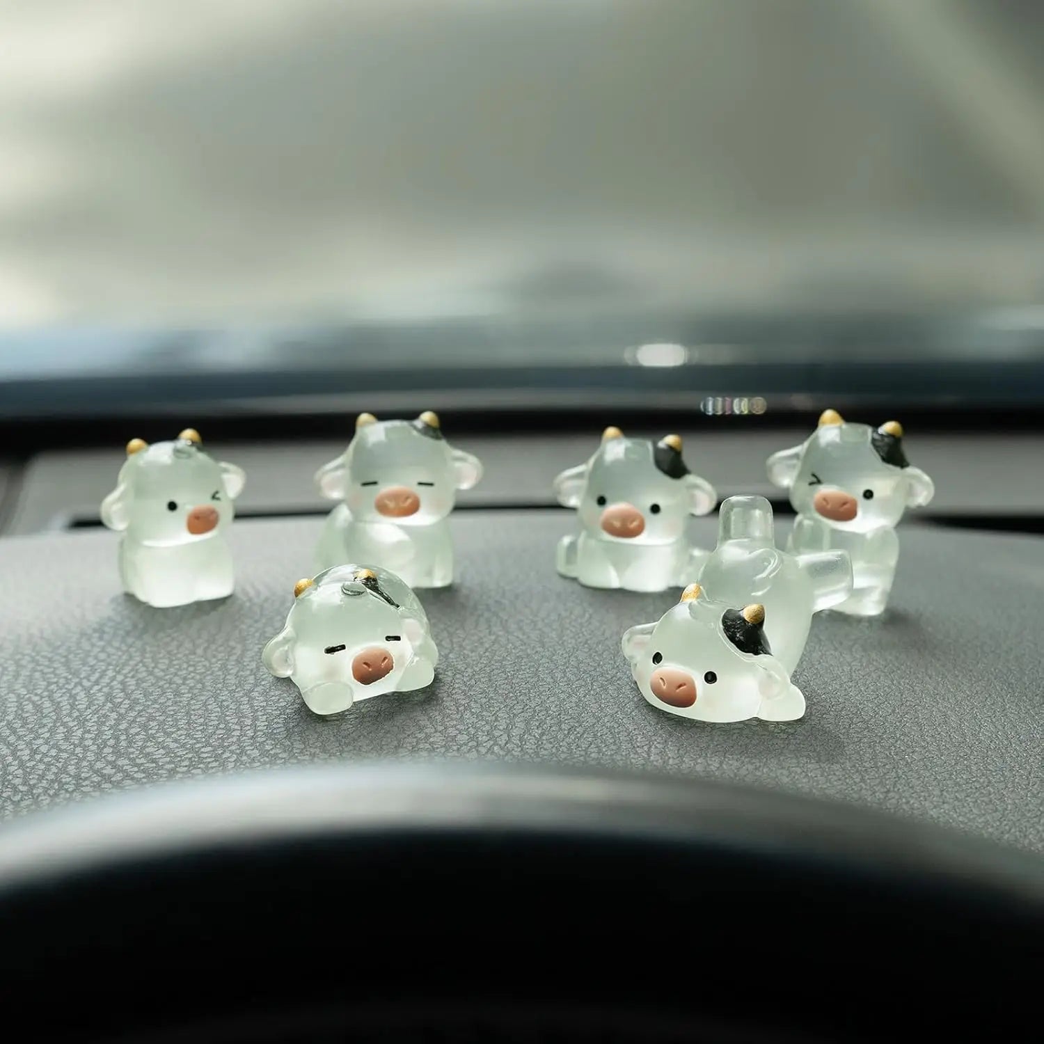 Cute Mini Chickens Car Dashboard Accessories Fun Chicks Car Rearview Mirror Decor Interior Ornaments Fairy Garden Home Car Gifts