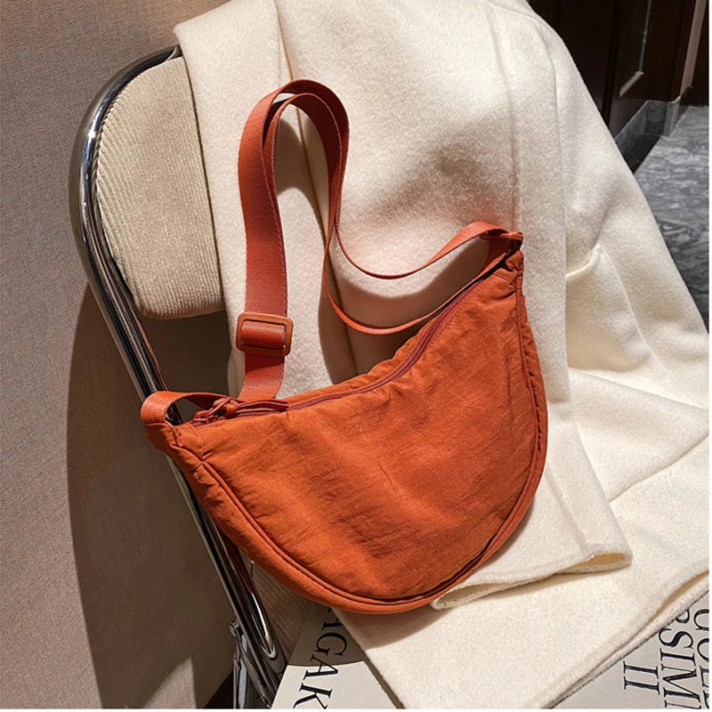 Casual Nylon Hobos Crossbody Bag for Women Designer Shoulder Bags Large Capacity Tote Lady Travel Shopper Bag Female Purses 2024