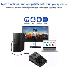 USB Foot Pedal Control Switch PC Game Pad USB Pre-Program Keyboard Mouse Adapter for Computer Multimedia String Ultrasound Image