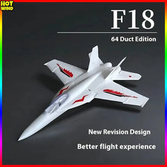 Assembly DIY Model Aircraft Fixed Wing F18 Super 64mm Culvert Epo Jet Adult Assembled Remote-controlled Combat Aircraft Rc Plane