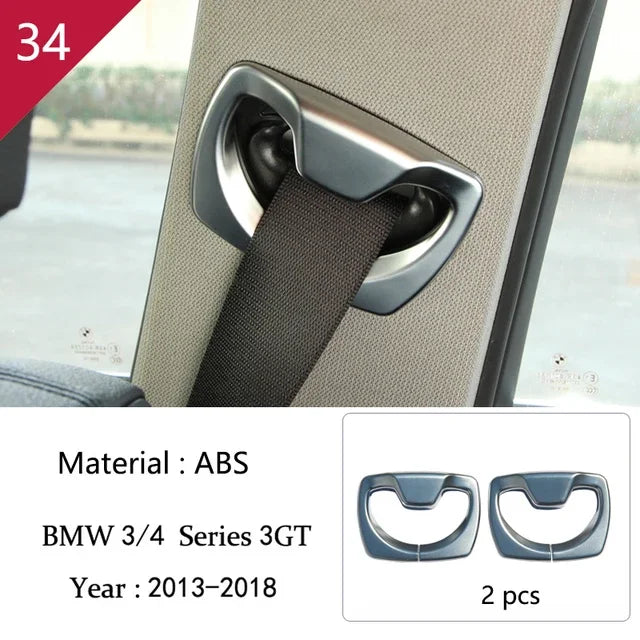 For BMW 3 4 Series F30 F31 F34 F36 Car Styling interior Buttons panel frame Decoration Cover Trim stainless steel Accessories