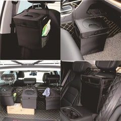 1 Piece Portable Foldable Car Trash Can, Waterproof Hanging Car Trash Can, Multifunctional Car Interior Storage Container