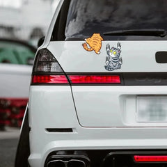 Three Cats Funny Car Sticker Cat Climbing Pet Animal Styling Stickers Car Body Decoration Creative Decals Auto Decor Accessories