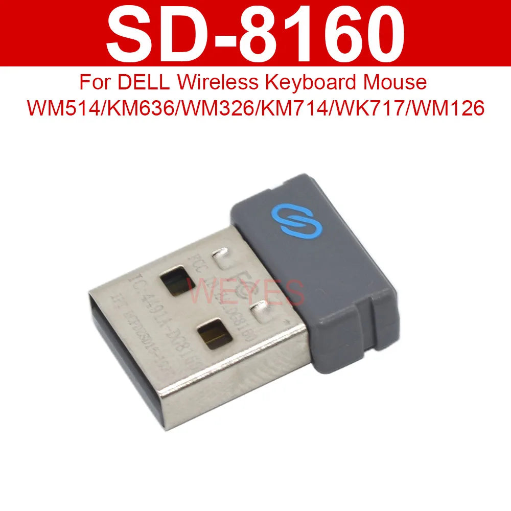 SD-8160 USB Receiver Adapter  For Dell WM514 KM636 WM326 KM714 WK717 WM126 Wireless Keyboard Mouse