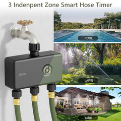 Diivoo WIFI Controller Timer Smart Patio Irrigation Watering System Garden Timer Hose Control Device with Alexa Support