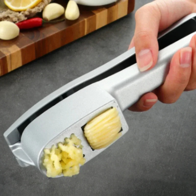 2 In 1 Multifunctional Garlic Press Garlic Slicer Zinc Alloy Manual Kitchen Gadget and Accessories  Gadgets for Home