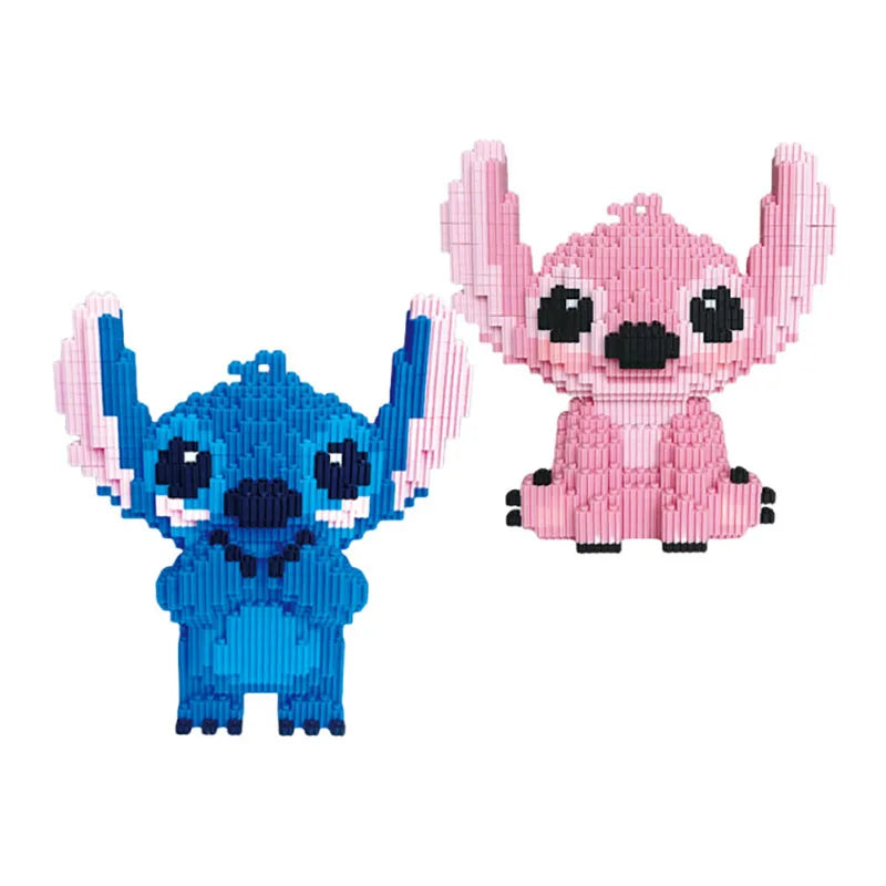 Stitch Disney Lego Toys Anime Angel Action Figure Doll Puzzle Assembly Building Blocks Decoration Children's Christmas Gift