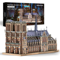 Piececool 3D Metal Puzzles Jigsaw, Notre Dame Cathedral Paris DIY Model Building Kits Toys for Adults Birthday Gifts