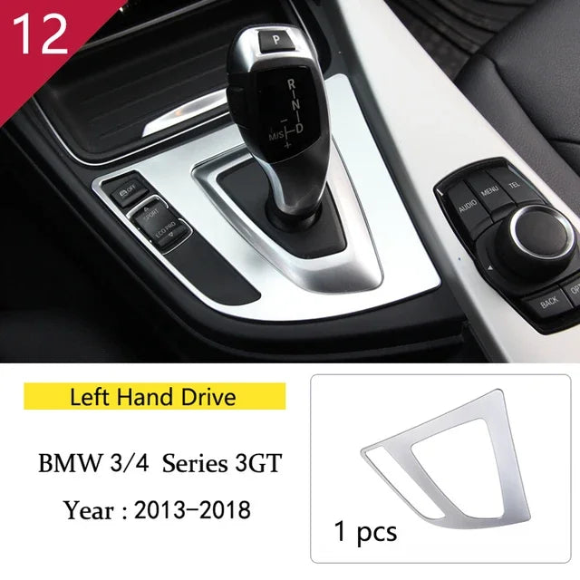 For BMW 3 4 Series F30 F31 F34 F36 Car Styling interior Buttons panel frame Decoration Cover Trim stainless steel Accessories