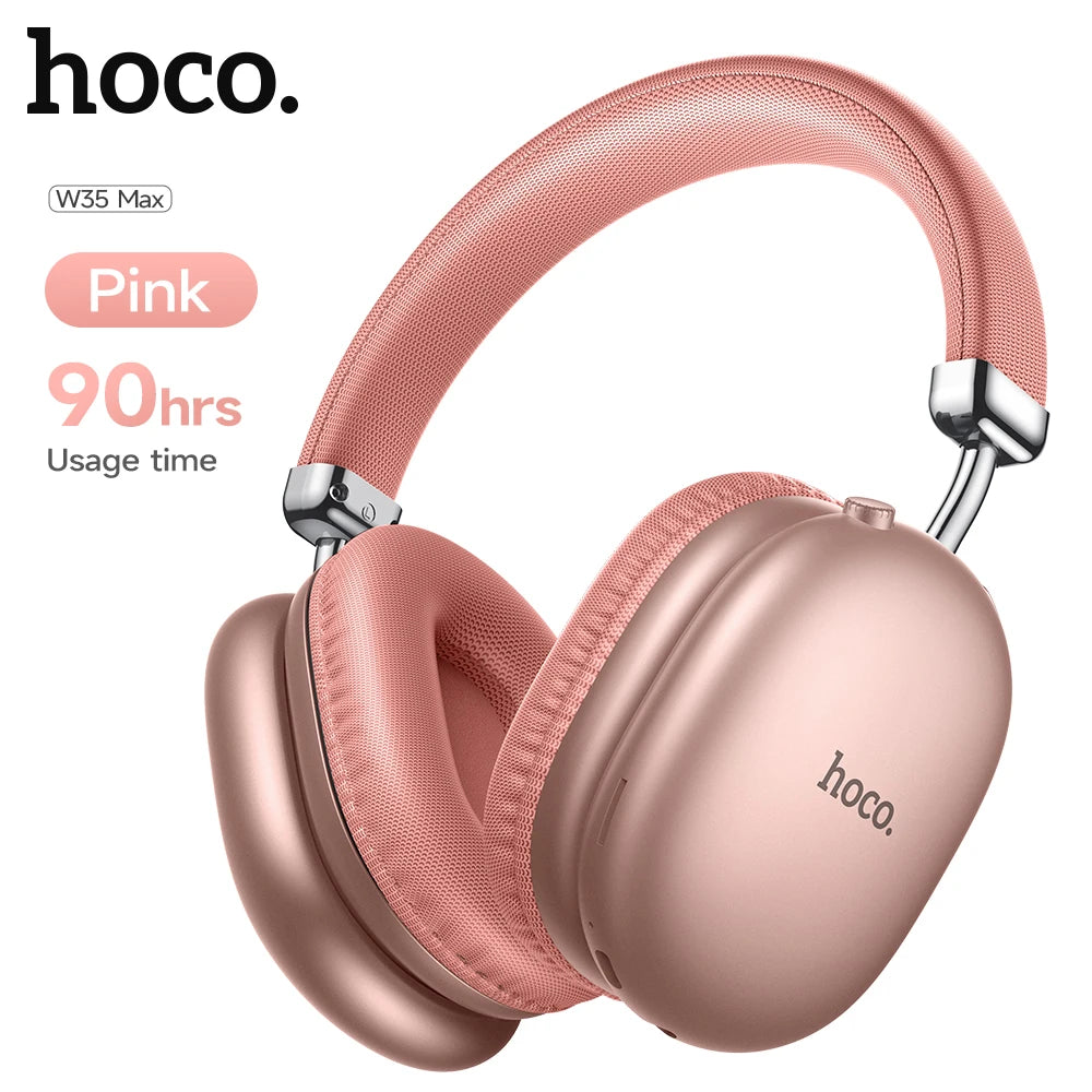 HOCO W35 Max Wireless HiFi Music Headphone 42mm Coil Speaker Candy Color Bluetooth 5.3 Sport Earphone Support AUX/TF Card Mode