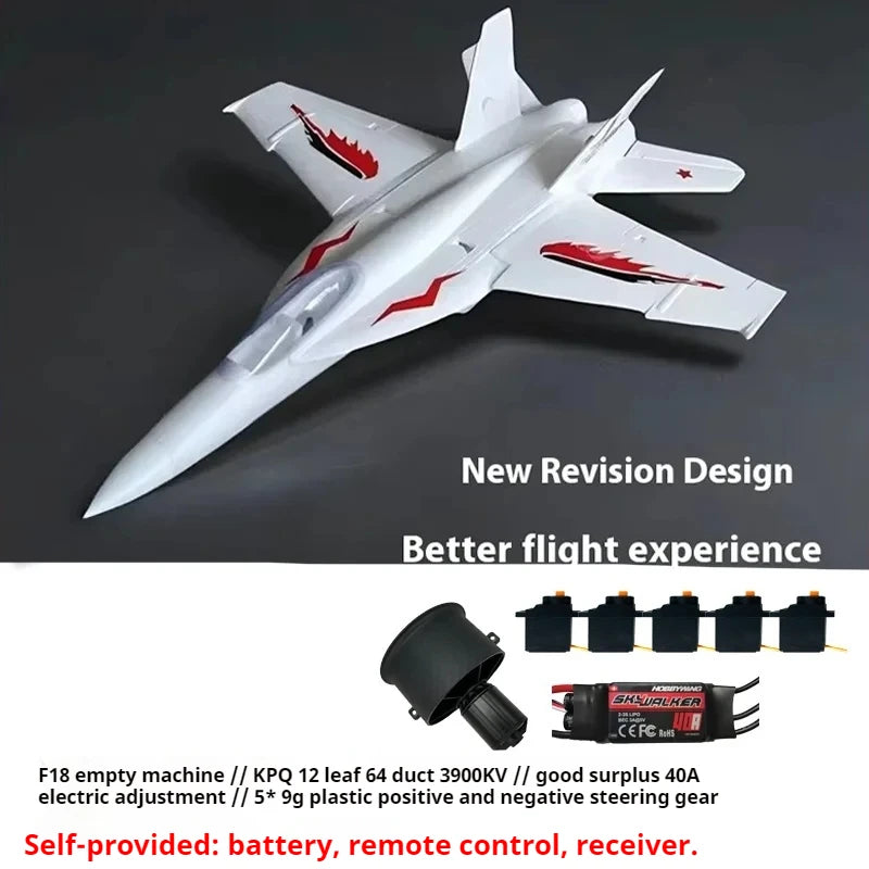 Assembly DIY Model Aircraft Fixed Wing F18 Super 64mm Culvert Epo Jet Adult Assembled Remote-controlled Combat Aircraft Rc Plane