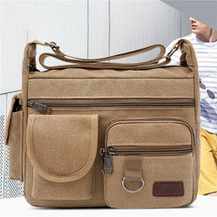 Men Canvas Shoulder Bags Casual Tote Travel Men's Crossbody Bag Luxury Messenger Bags Fashion High Quality Handbag