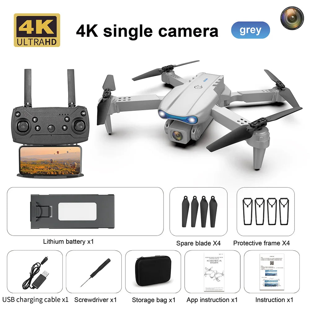 KBDFA K3 E99 Pro Drone Professional Quadcopter Obstacle Avoidance Drones RC Helicopters 4K Dual Camera Dron Remote Control Toys