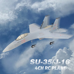 Su35 Rc Plane 4CH Foam Remote Control Airplane Model QF009 J16 Glider 2.4G 360° Flip-Roll 525mm Fixed Wing Fighter Aircraft Toy