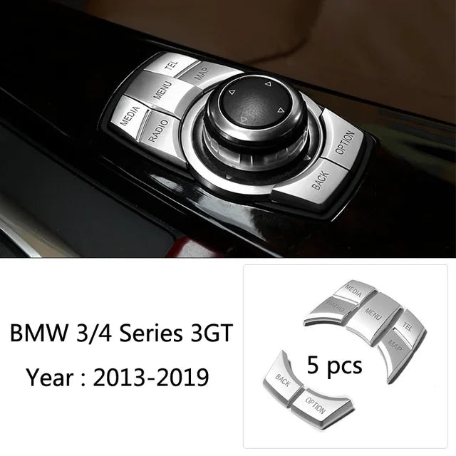 For BMW 3 4 Series F30 F31 F34 F36 Car Styling interior Buttons panel frame Decoration Cover Trim stainless steel Accessories