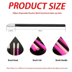 100PCS Disposable Lip Brush Makeup Brushes Eyelashes Extension Applicator Lipstick Wands Set Cosmetic Colourful Make Up Tools