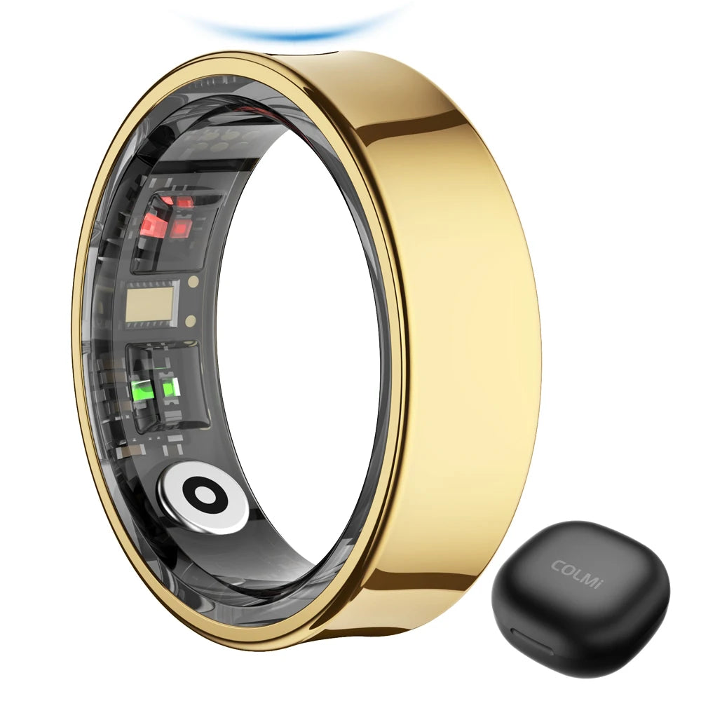 2024 COLMI R09 Smart Ring Men Women with Charging Case, Body Temperature Health and Sleep Monitor For Xiaomi Samsung Phone