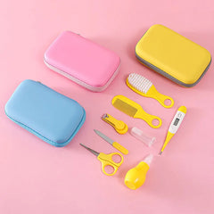 8-piece Comb Nose Inhaler EVA Package Care Set 8pcs Cute Newborn Baby Multifunctional Baby Nail Clippers