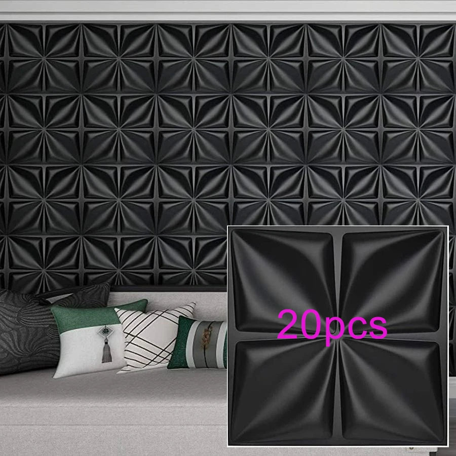 KUUJOJO 3D textured wall panel for indoor wall decoration, suitable for living room, hall, bedroom, hotel, office, send tape