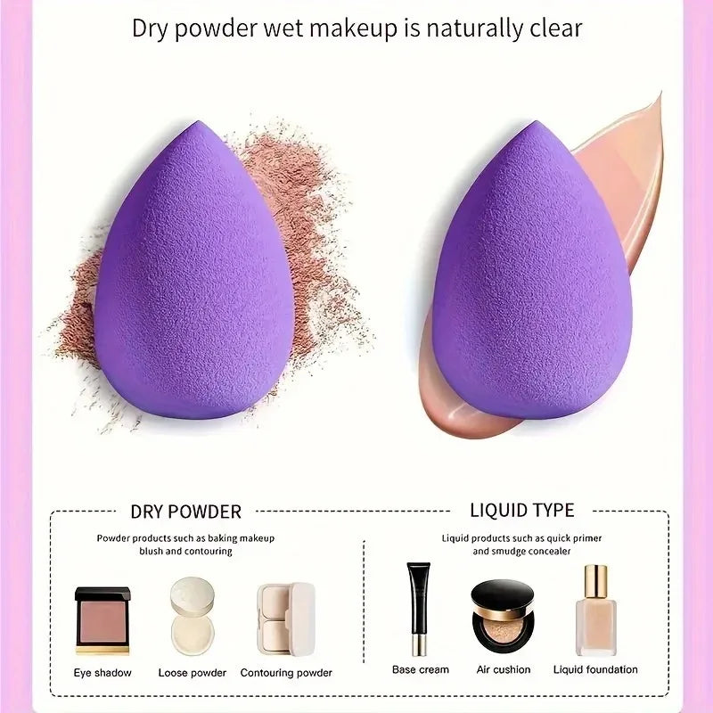 12Pcs Professional Makeup Sponge Set - Soft, Gentle, Multi-Purpose Tools for Perfect Foundation, Powder and Blush Application