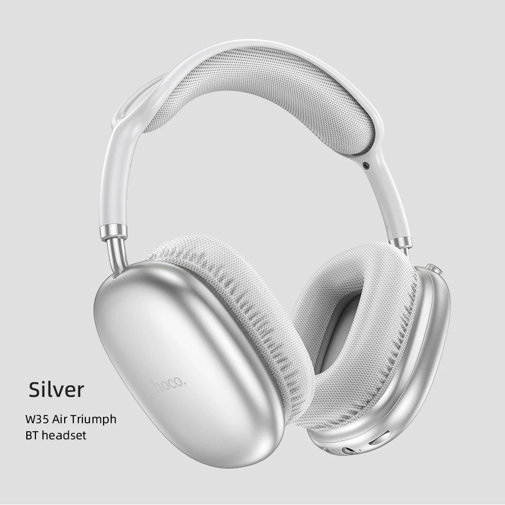 HOCO W35 Air Upgrade Wireless Bluetooth 5.3 Music Headphone Mic HiFi Audio Headset Stereo Sound Sport Earphones 40MM Driver 45H