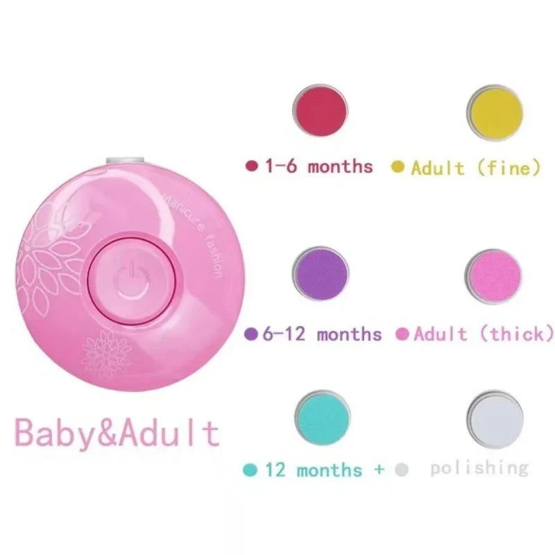 Electric Baby Nail Trimmer Kid Nail Polisher Tool Infant Manicure Scissors Baby Hygiene Kit Baby Nail Clipper Cutter For Newborn