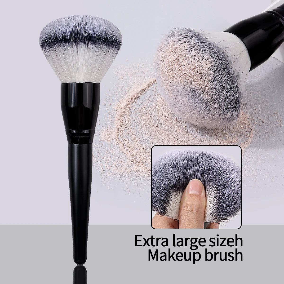 1pcs ultra large loose powder brush, high-end multifunctional setting brush for facial makeup, soft makeup brush tool