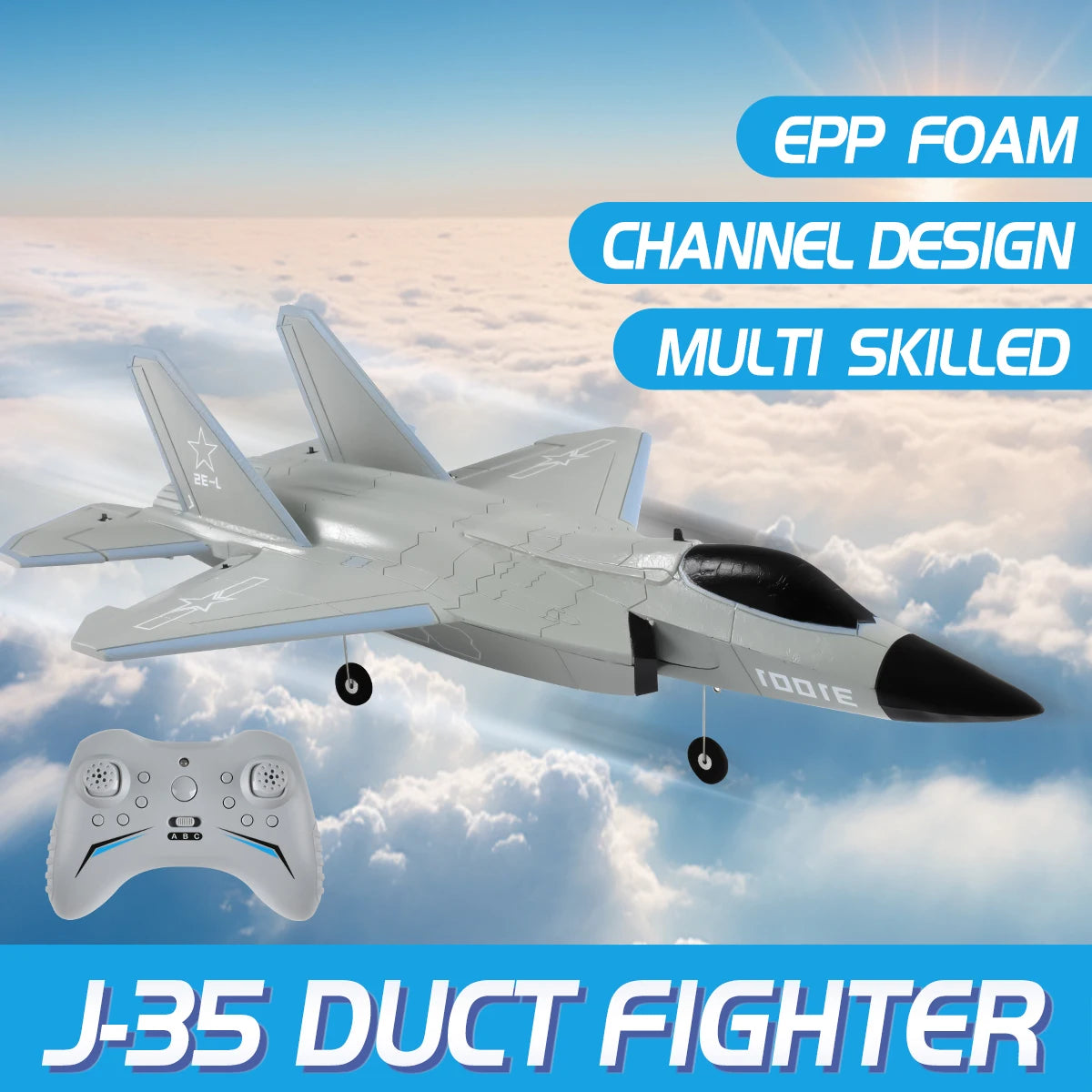 4 Channels FX9631 Big Size RC Plane J-35 Fighter Jet Fixed-Wing Airplane Remote Control Aircraft EPP Foam Glider Toys Kids Gifts