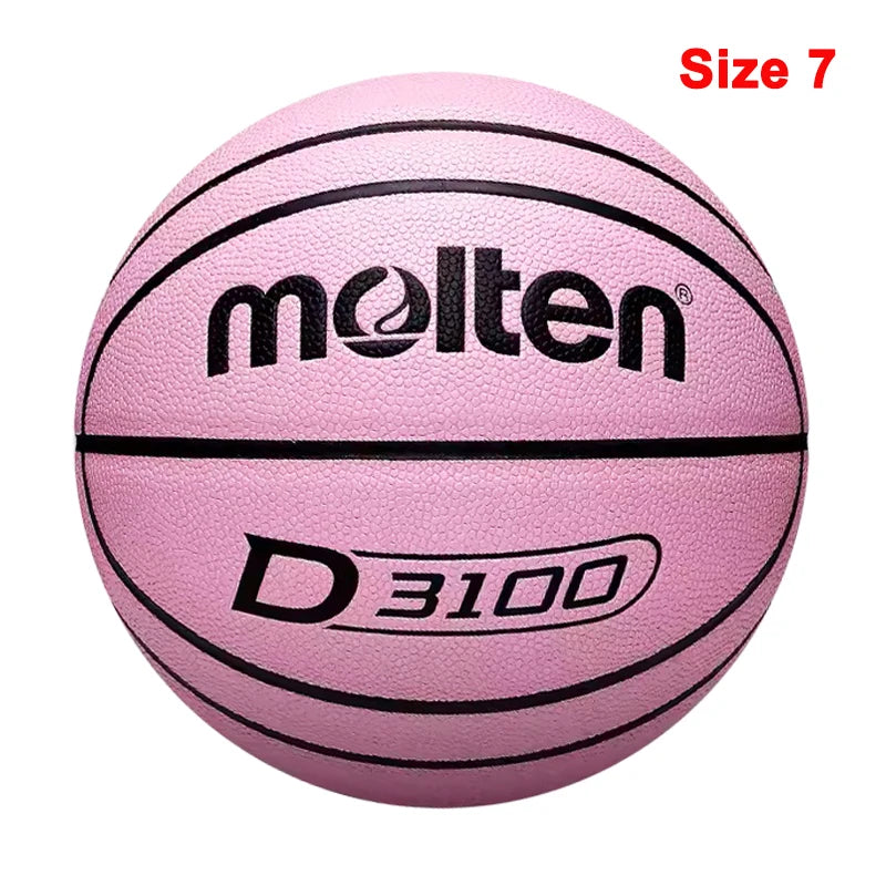 Molten Basketball Balls Official Size 7/6/5 Soft Wear-resistant PU Material Outdoor Basketball Training Game Colorful baloncesto