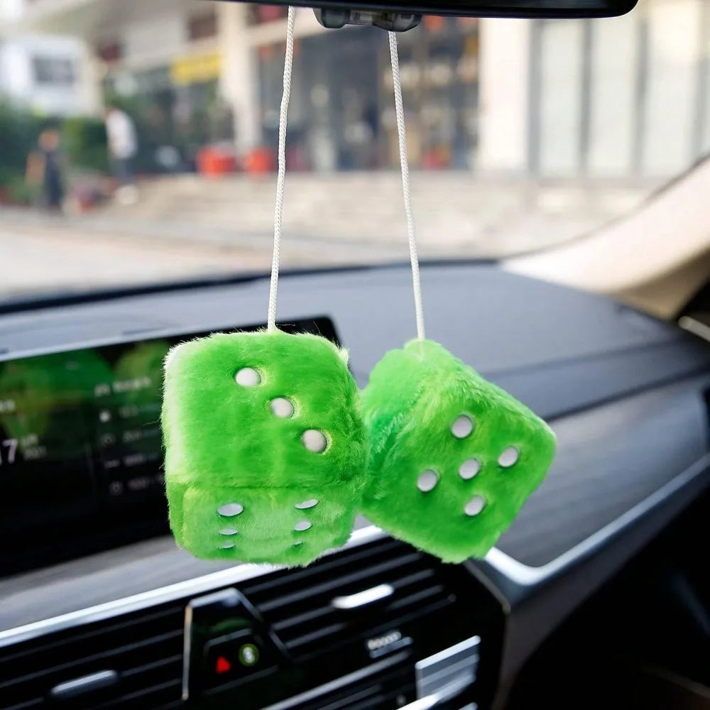 Dice Design Car Hanging Ornament Retro Car Mirror Hanging Accessories for Car Decoration