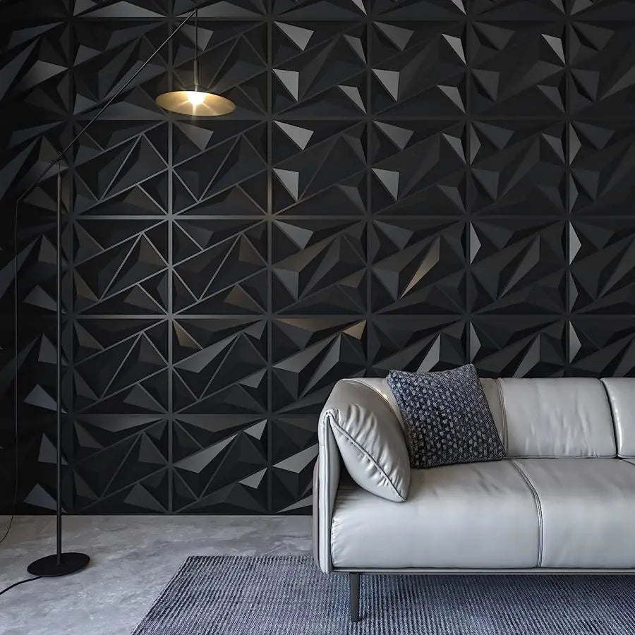 KUUJOJO 3D textured wall panel for indoor wall decoration, suitable for living room, hall, bedroom, hotel, office, send tape