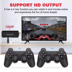 X2 Plus GD10 Pro 4K Game Stick New 3D HD 2.4G Retro Video Game Console Wireless Controller TV 50 Emulator For PS1/N64/DC 64G Gif