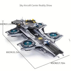 Aircraft carrier spacecraft creative decoration jigsaw puzzle games toy building blocks