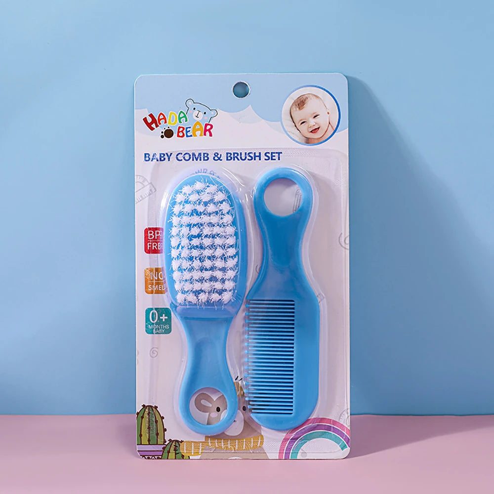 Newborn Safe Brush to remove trichum moss baby head Care brush combination Baby massage brush set