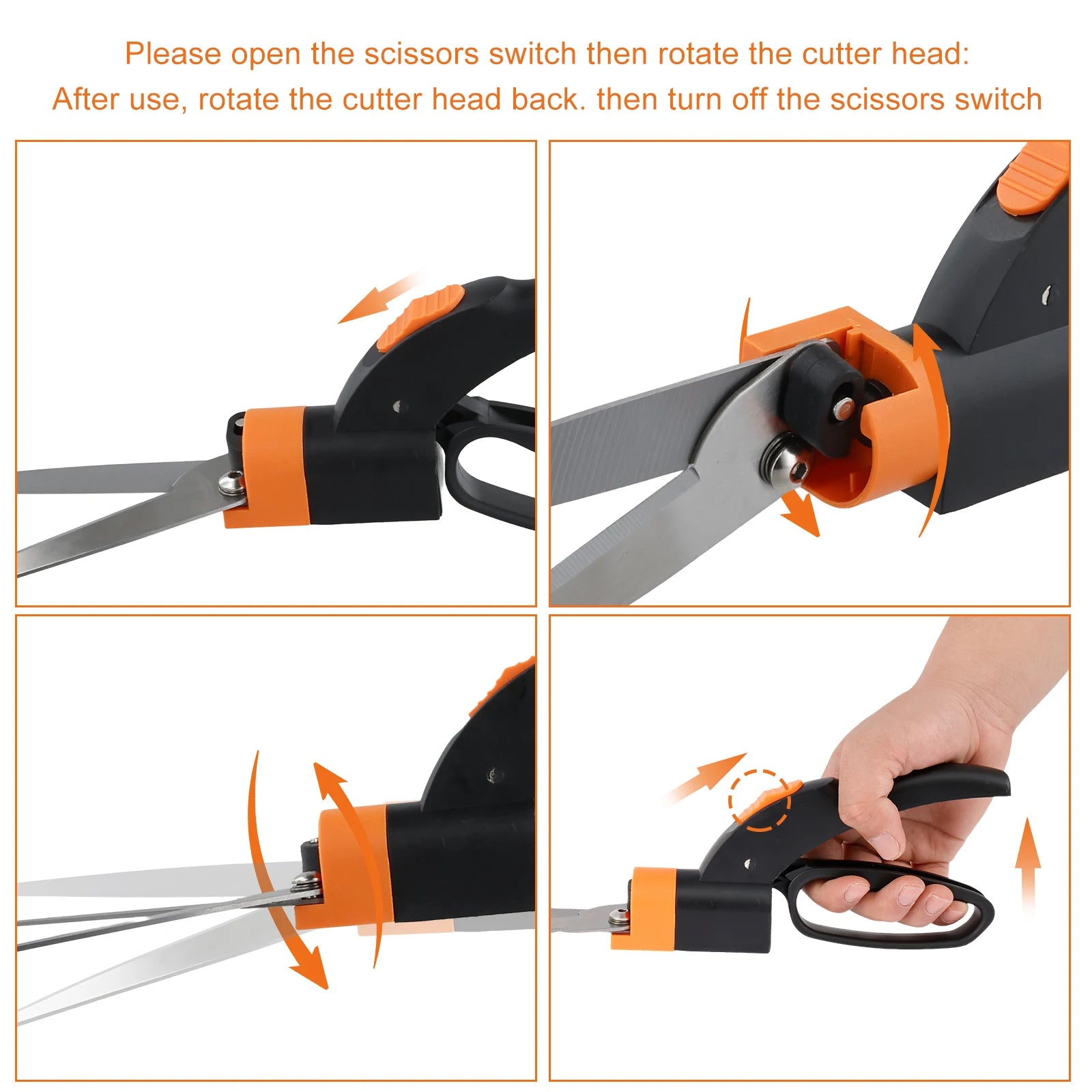 Grass Shears Multifunctional Gardening Mowers Scissors Sharp Tip Garden Shears Handheld Lawn Pruning Hedge Shears