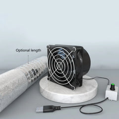 USB Exhaust Fan Duct Air Ventilation Blower Window Extractor Toilet Kitchen