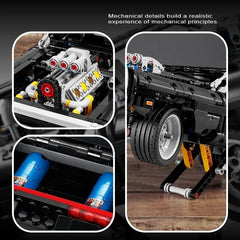 1077PCS Technical Dodge Charger Racing Car Building Blocks Model Assemble Bricks Fast and Furious Toy For Kid Boy Adults Gifts