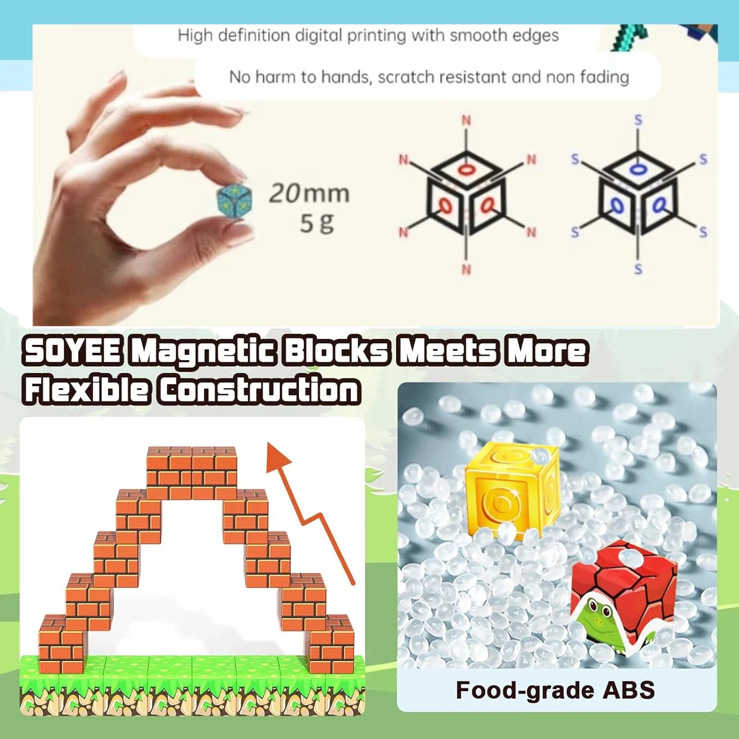 17-192PCS Creative Magnetic Building Blocks Mine Magnet World Set Toys Christmas Gift For Boys Girls DIY STEM Education Toys