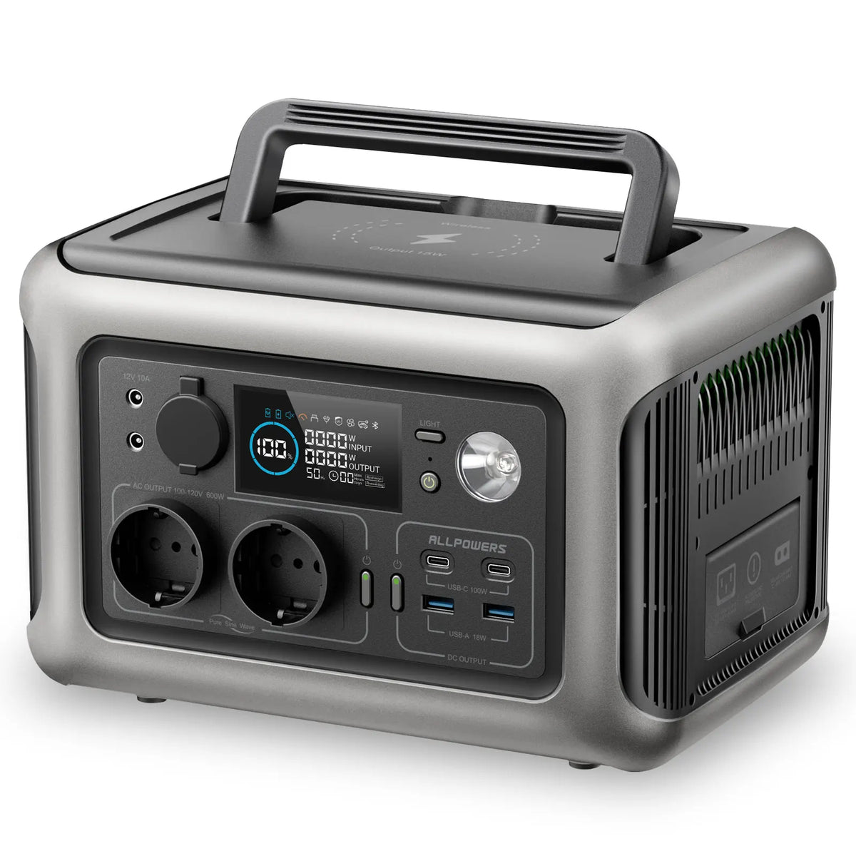 ALLPOWERS R600 Portable Generator 299Wh 600W Powerstation with AC Outlets LiFePO4 Battery for Home Tents Outdoor RV Camping