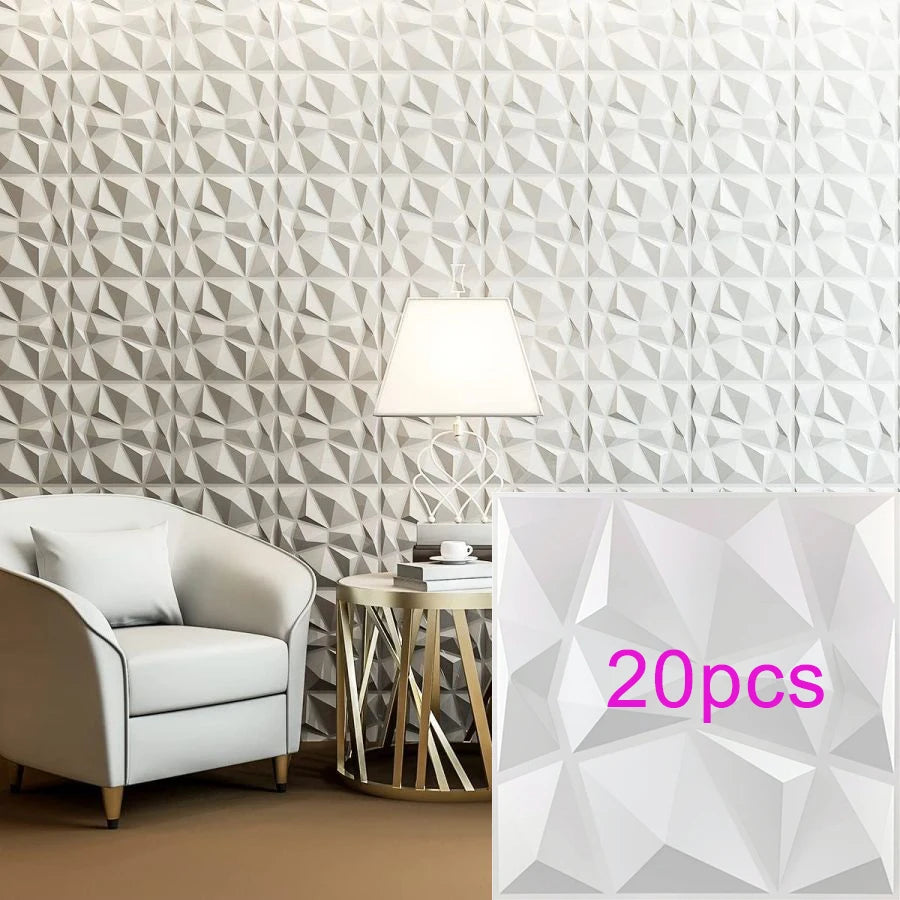 KUUJOJO 3D textured wall panel for indoor wall decoration, suitable for living room, hall, bedroom, hotel, office, send tape