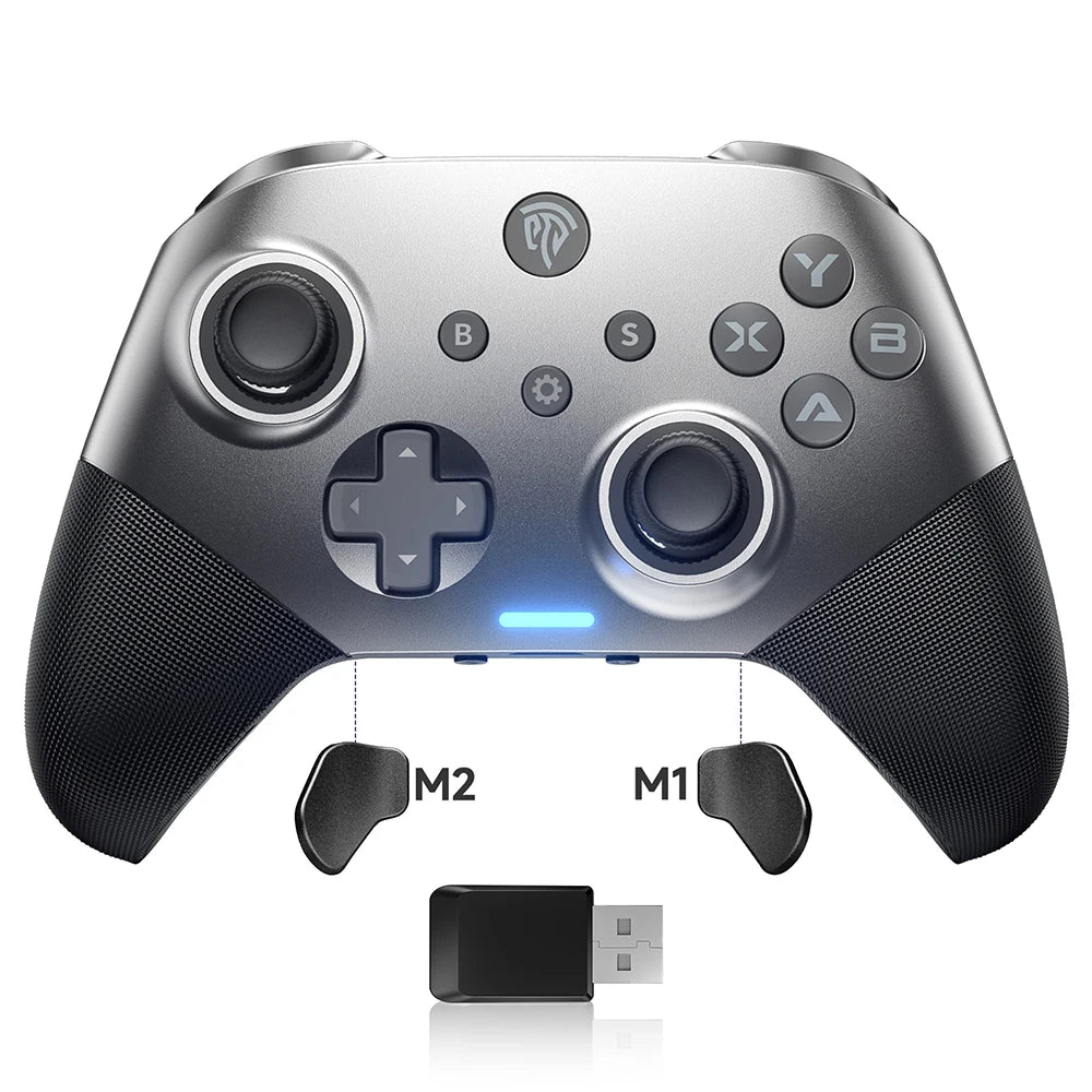 EasySMX X10 Wireless Gamepad Bluetooth Controller Compatible with PC/Switch/Phone/TV, Mechanical Hall Effect, Dark Gray