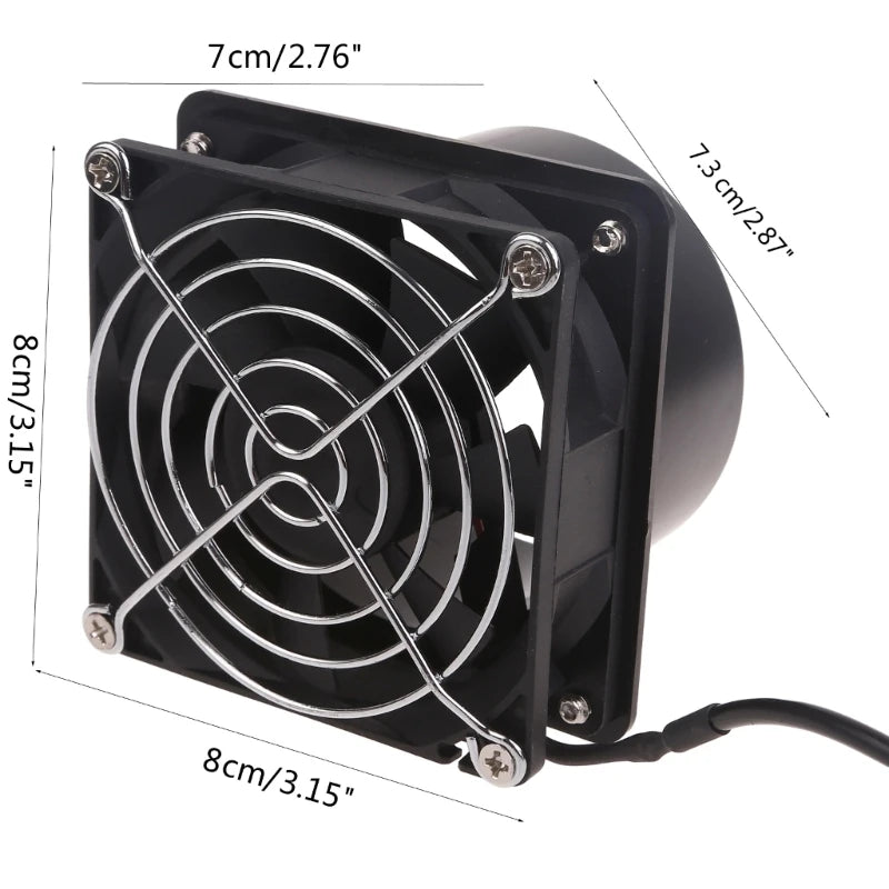 High-Performance Ventilation Fan with Powerful Suction and Plastic Duct Pipe for Effective Smoke and Dust Extraction USB