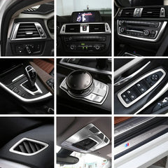 For BMW 3 4 Series F30 F31 F34 F36 Car Styling interior Buttons panel frame Decoration Cover Trim stainless steel Accessories